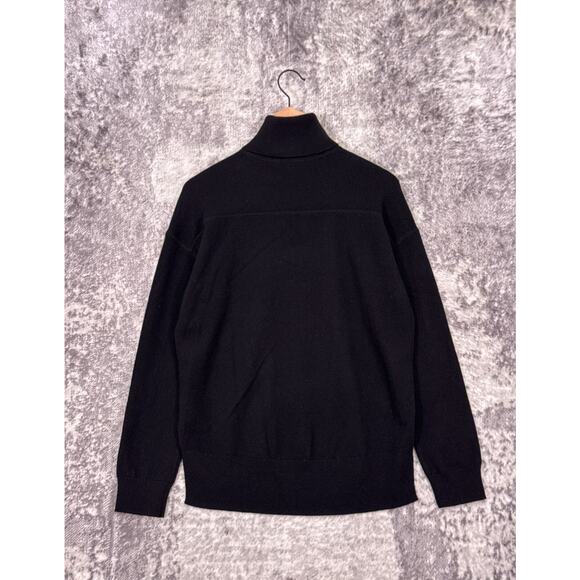 Theory Cashmere Sweater Small Mens Black Turtleneck Pullover - Picture 3 of 8